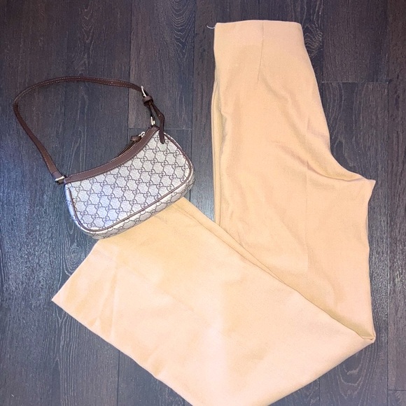 Mango Pants - Mango tan wide leg trousers